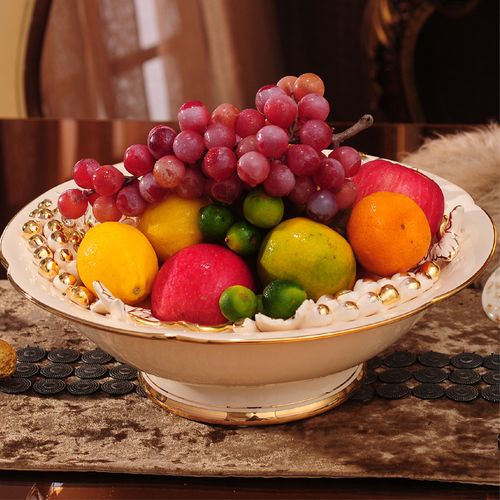 果盘欧式水果奢华陶瓷大套套装家用创意客厅果盘