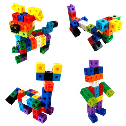 儿童方块积木拼装拼插益智力玩具
