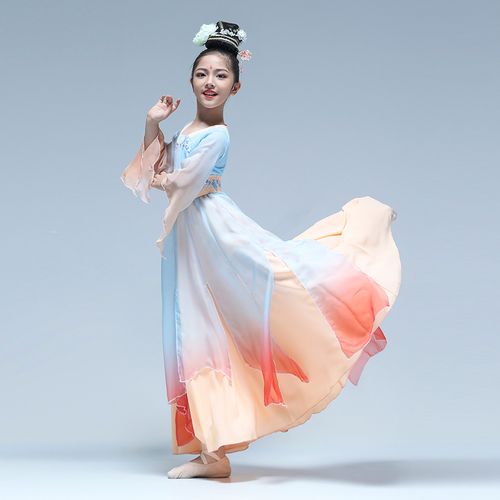 儿童古典舞舞蹈演出服中国舞女飘逸汉服少儿古风中国风仙气艺考服