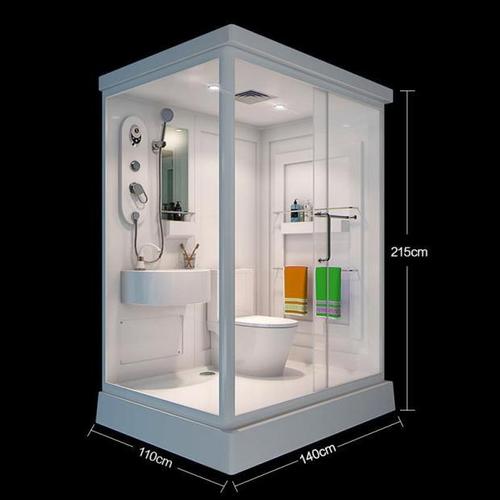 淋浴房整体 浴室卫生间一体式移动家用长方形日式卫生间 集成卫浴