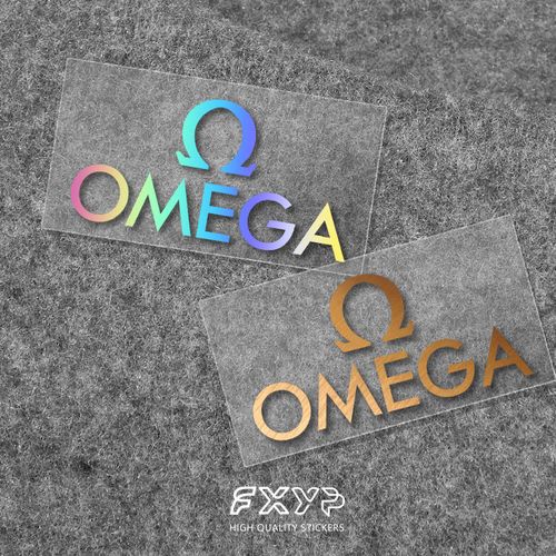 fxyp 欧米茄omega标志logo电动摩托汽车窗身箱包防水反光创意贴纸