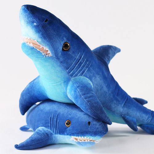 鲨鱼玩具毛绒公仔仿真海洋馆大白鲨布娃娃创意抱枕睡觉儿童玩偶