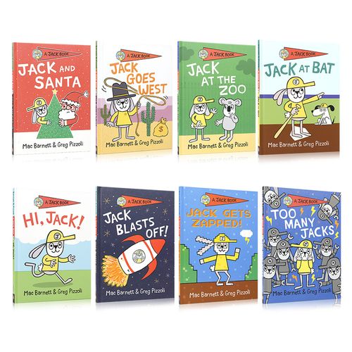 英文原版jack兔子杰克1-8册合售 4-8岁低幼儿童启蒙认知绘本精装 英语