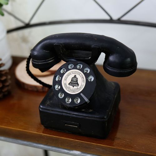 复古做旧电话机树脂摆件 创意家居装饰 工艺礼品摆饰