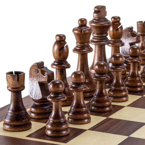 实木国际象棋棋子32个棋子全套单独棋子木制国际象棋子皮革棋盘