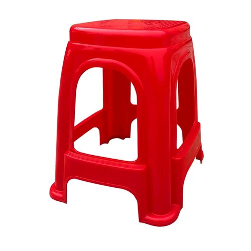 特厚红色塑料凳子熟胶家用加厚餐桌凳塑料椅成人高板凳高脚凳商用