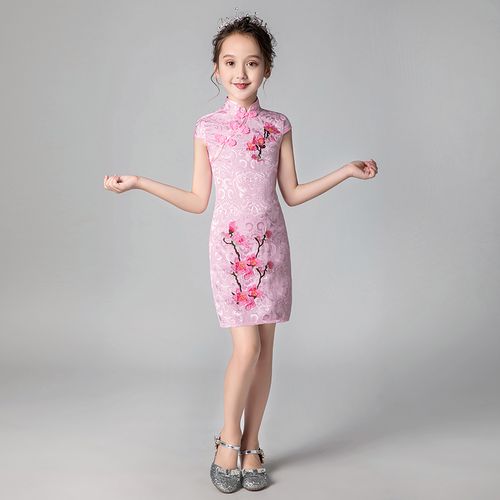 旗袍儿童改良女童中国国风唐装礼服薄款小女孩旗袍