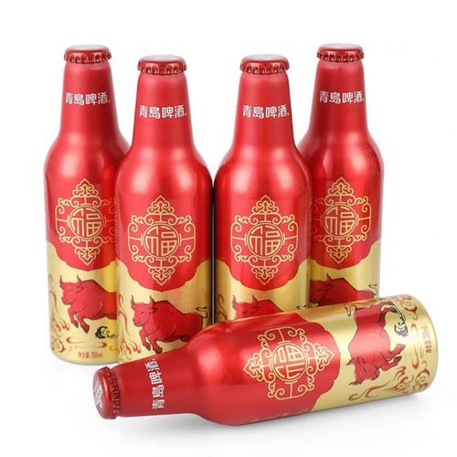 青岛啤酒特色新款鸿运当头尊贵铝瓶12瓶大麦高端当日啤酒