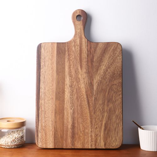 实木双面砧板 相思木切菜板 木制把手披萨板 寿司托盘 切菜案板