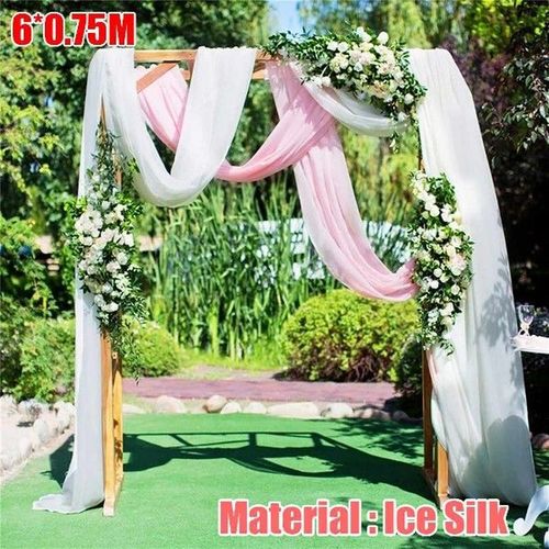 75m*6m ice silk wedding arch drape fabric party drapes