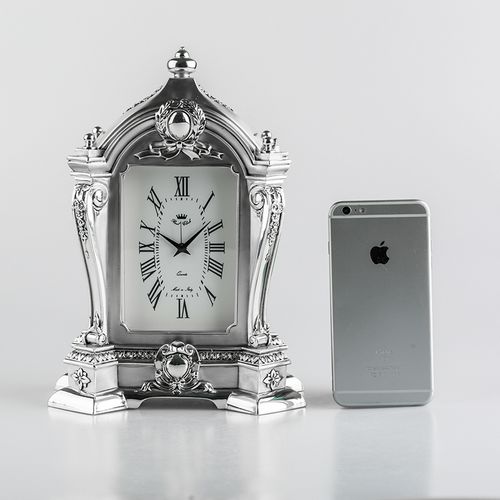 意大利进口座钟树脂镀银钟表欧式宫廷复古时钟座钟