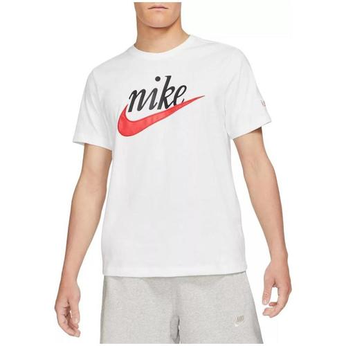 nike/耐克男运动t恤夏季短袖圆领简约白套头印花正品14745495
