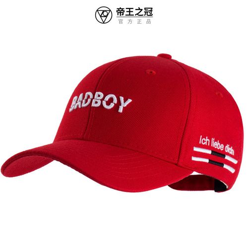 2021新款红色badboy鸭舌帽女潮牌嘻哈棒球帽男韩版酷帅帽子夏季