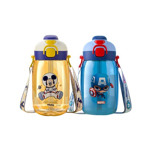 自营迪士尼双饮儿童水杯夏季带吸管