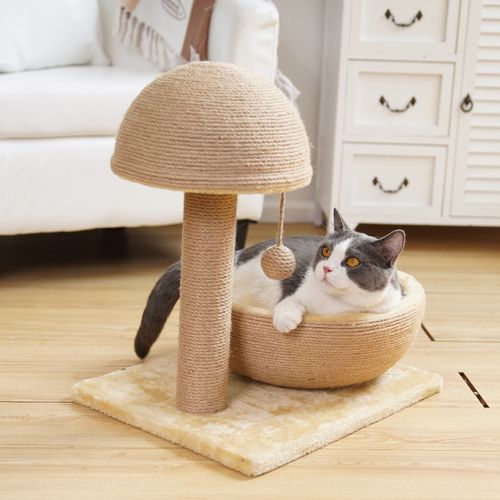 剑麻绳系列猫爬架猫抓板碗型猫窝一体猫咪用品蘑菇造型魔爪器耐磨