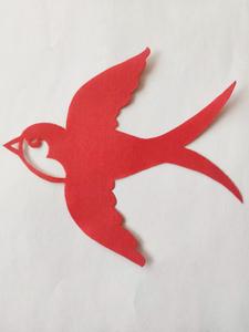 燕子 红色剪纸窗花帖纸装饰画学生儿童幼儿手工双面红宣纸小尺寸