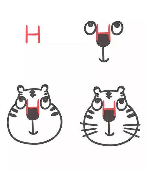 字母h:老虎