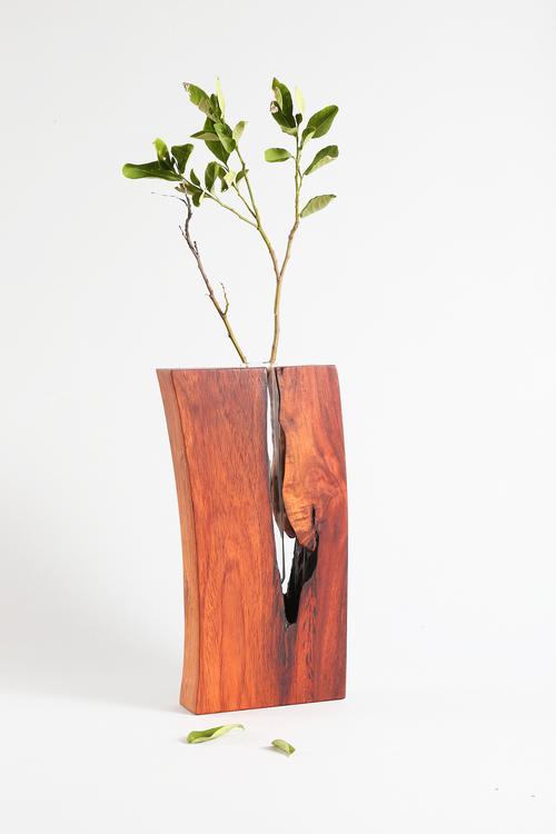手工木艺花瓶自然艺术插花器