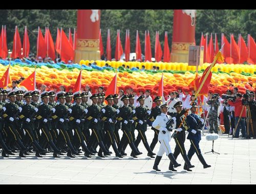 新中国成立60周年国庆大典:三军仪仗队方阵