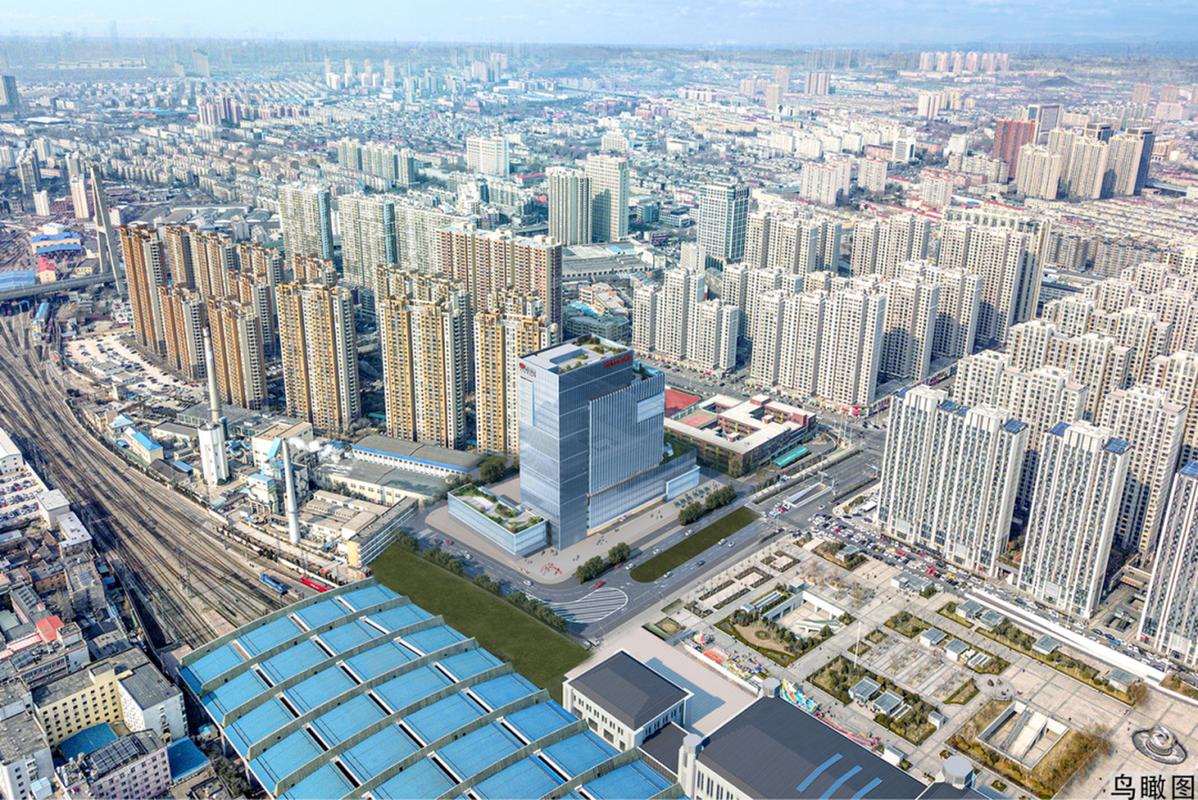 该项目名为"济铁发展大厦",位于济南火车站西北方向,通普街以西