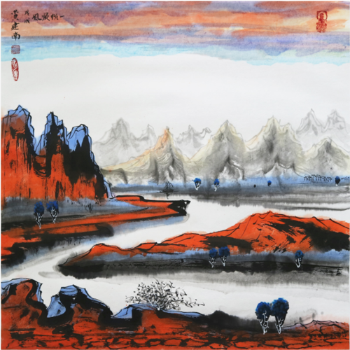 黄建南擅长油画,禅意国画,陶瓷画,其作品多次参加国内外各种展览.