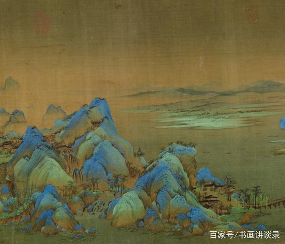 高清《千里江山图》北宋王希孟传世唯一,被视为青绿山水代表作.