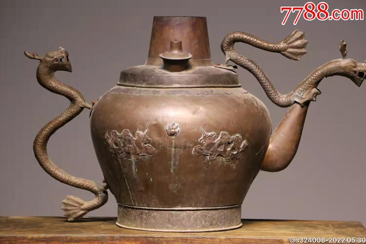 "商品>>>>￥580五品以下99旧藏老茶馆用铜茶壶