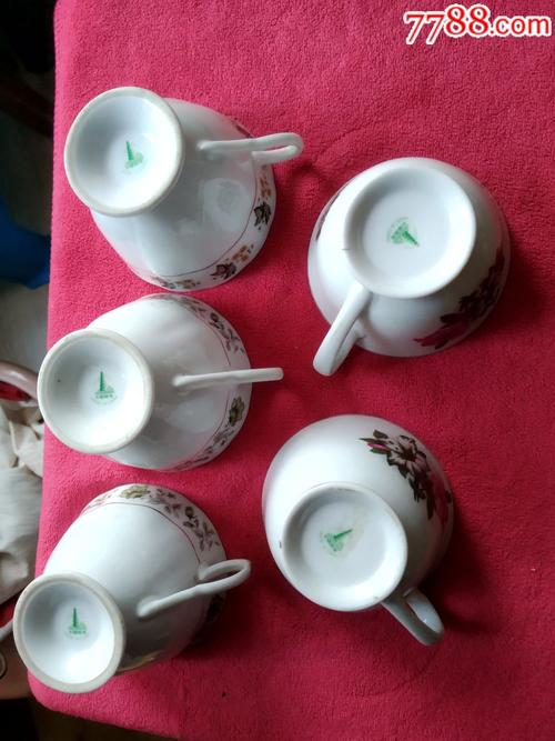 茶杯五个醴陵瓷