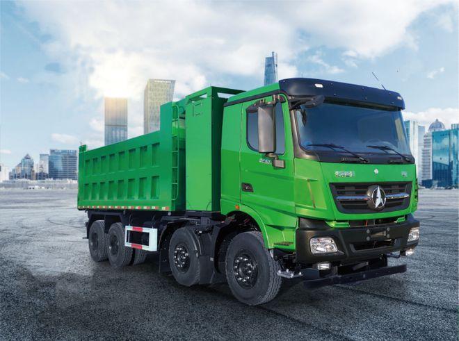 北奔重卡31吨自卸车获值得用户信赖零排放电动自卸运输车型奖