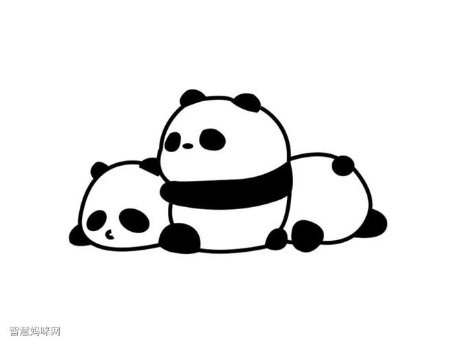 胖嘟嘟的大熊猫简笔画画法详解 - 智慧妈咪网