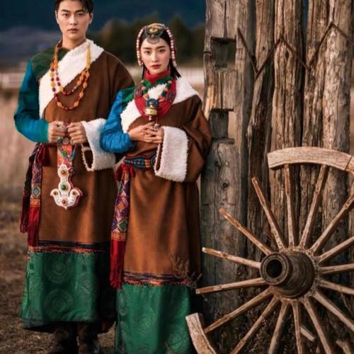 西木柒藏族服装男 男女情侣款藏袍藏服藏族服装西藏藏装藏裙服饰藏式