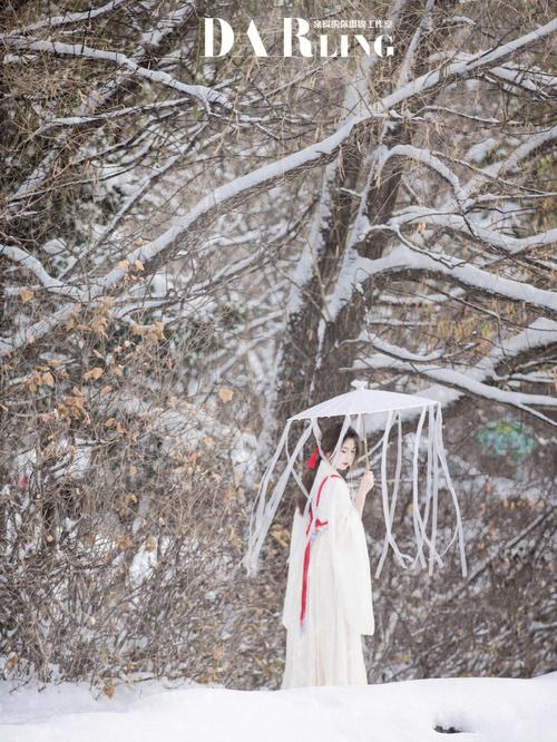 师小清清出品:@长春亲爱的你摄影工作室#雪景  #雪景写真  #汉服雪景