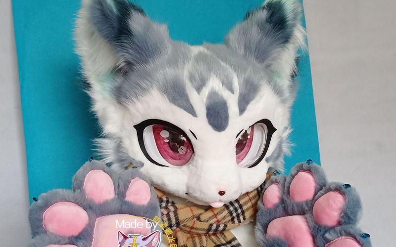 兽装fursuit红眼睛的大白猫猫▽oc青稞装师nika