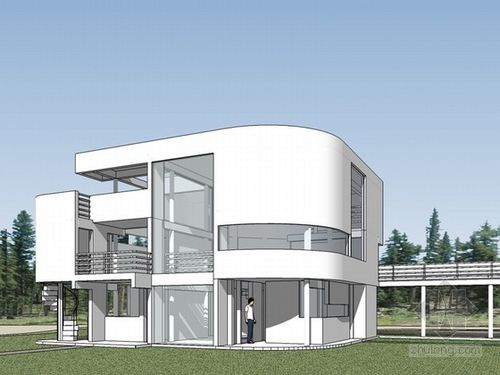 萨兹曼住宅sketchup模型下载