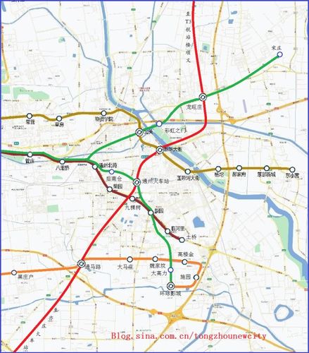 通州道路交通规划及8条地铁规划图