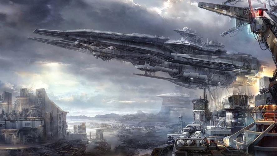 交通工具宇宙飞船飞船艺术设计未来娱乐科幻小说艺术品数码未来城市