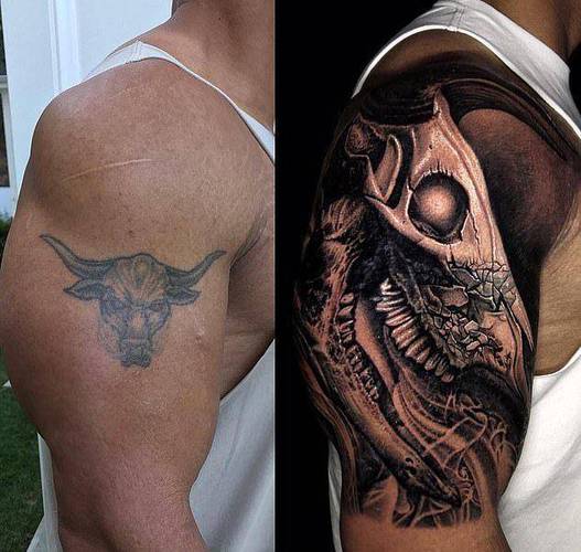 therockjohnson)在个人社交媒体上,用数张照片详细解说了他的新纹身