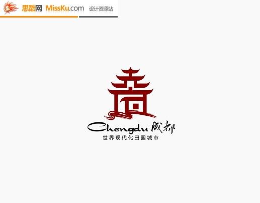chengdu成都,古建筑,标志logo设计,中文标志