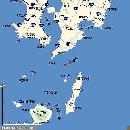 图文中国潜艇出现在日本近海的位置