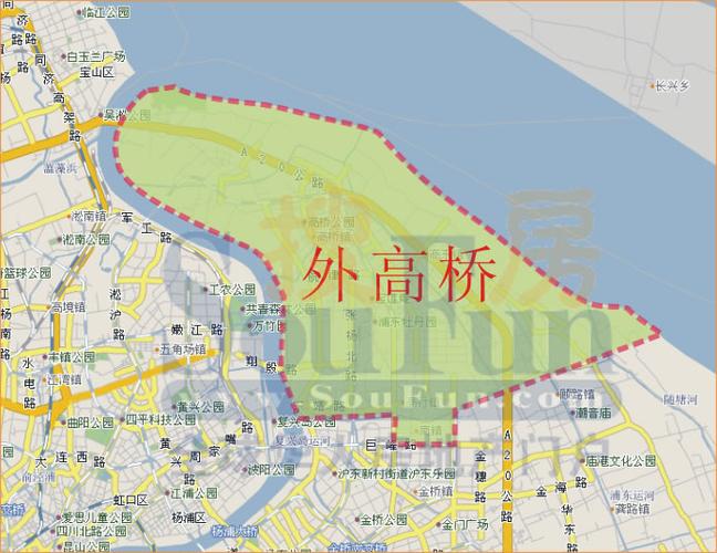 浦东区外高桥商圈示意图 上海二手房租房-搜房网