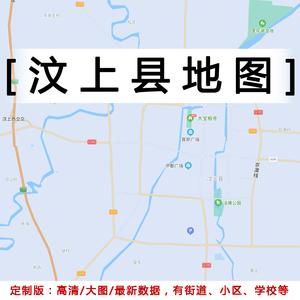 汶上县地图贴图2022办公室挂图装饰画定制山东济宁市行政城区地图