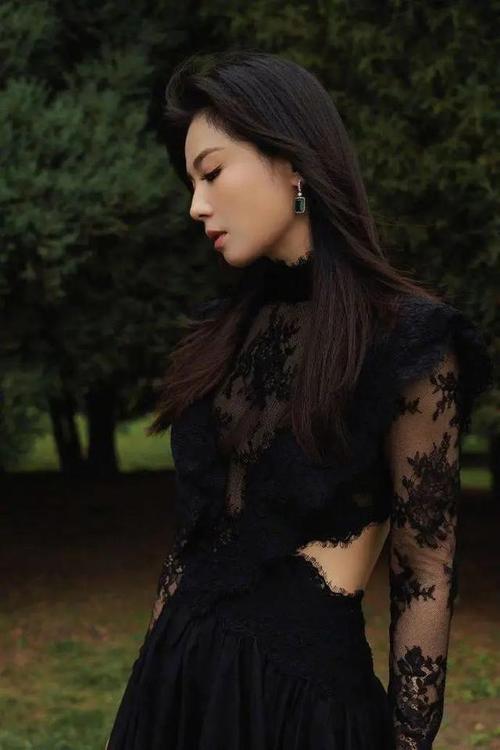 近日,中国女演员刘涛曝光了一组令人惊艳的黑白蕾丝庄园大片.