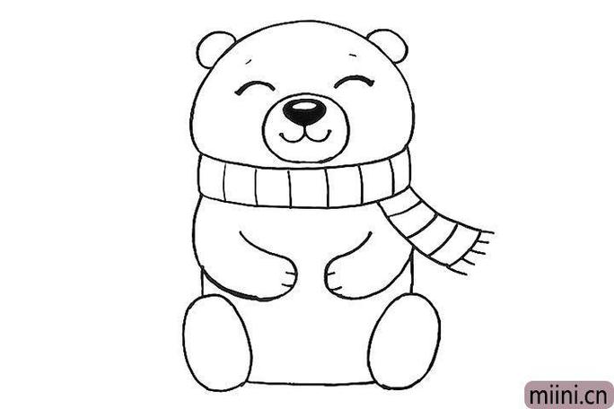 画萌萌的卡通小熊画法步骤图片五每天一副简笔画之可爱熊93简笔画绘画