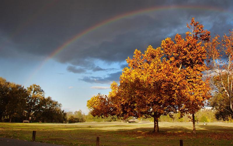 秋季彩虹风景壁纸1600x1200分辨率查看