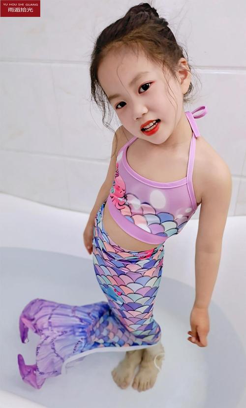 夏天小女孩穿的可爱卡通游泳衣儿童美人鱼尾巴服装人鱼裙子夏季女童