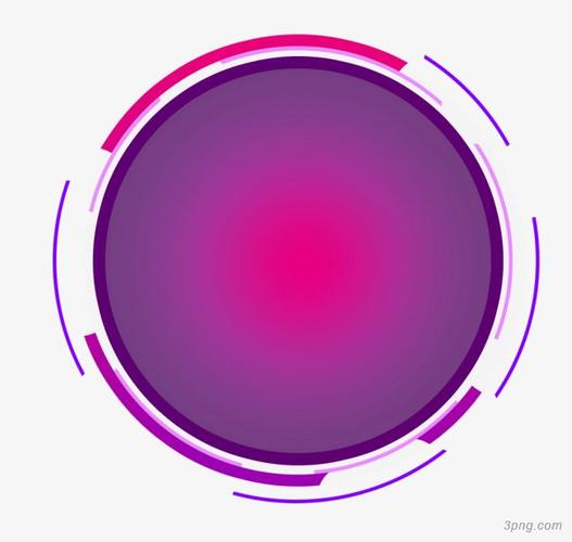 圆形 装饰图案 效果 紫色png素材透明免抠图片-装饰效果