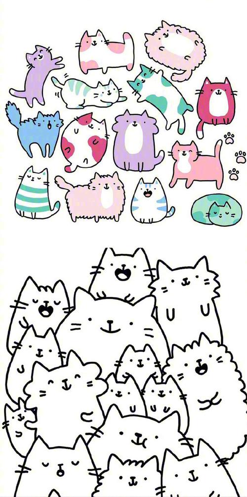 上百个可爱猫咪的手绘表现形式67676767萌翻了get6767