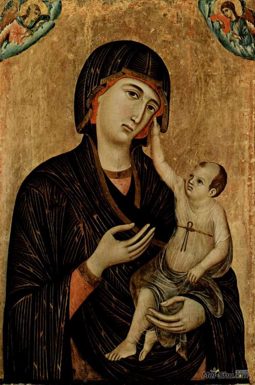 克雷沃尔圣母玛利亚杜乔迪博尼塞尼亚duccio高清作品欣赏