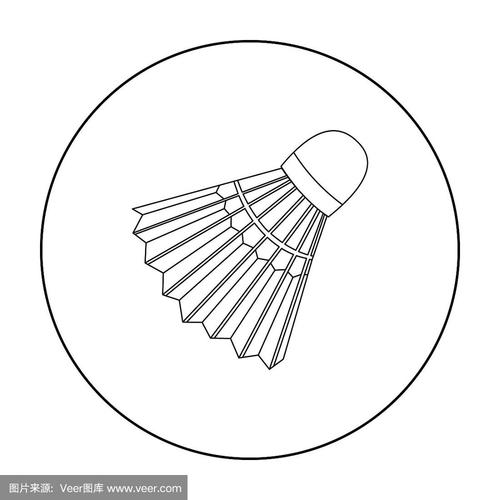 羽毛球图标轮廓单运动图标