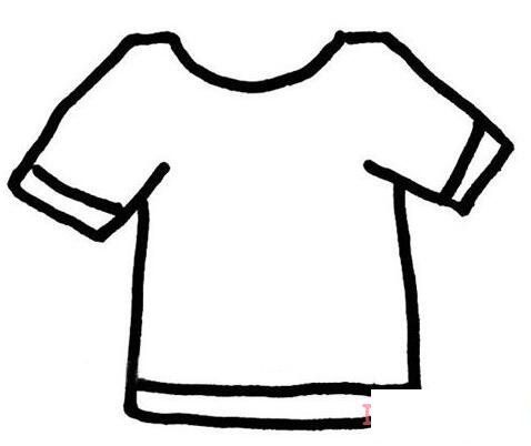 简单t恤怎么画衣服的画法简笔画图片